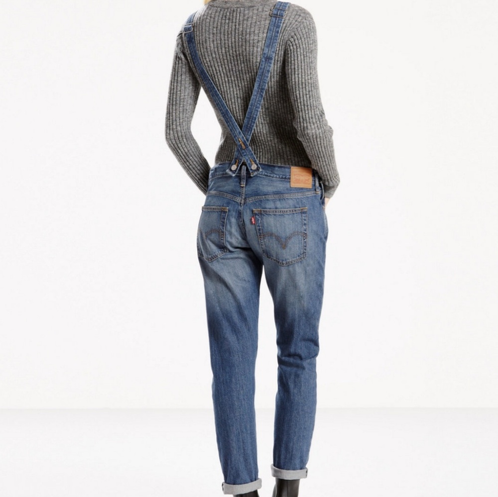 💥Levi💥 Strap-Back Overalls - Dark Wash